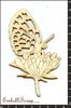 embellissement en français pour le scrapbooking Papillon sur une Fleur de Trèfle, en Carton bois