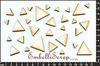 embellissement en français pour le scrapbooking Triangles Pleins, en Carton bois