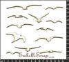 embellissement en français pour le scrapbooking Oiseaux silhouettes, en Carton bois