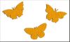 embellissement en français pour le scrapbooking Trois papillons en Feutrine
