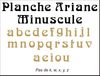 embellissement en français pour le scrapbooking Planche Ariane Minuscule Mini en Carton Bois