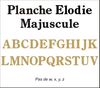 embellissement en français pour le scrapbooking Planche Elodie Majuscule Classique en Transparence
