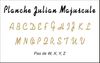 embellissement en français pour le scrapbooking Planche Julian Majuscule Mini en Bazzill
