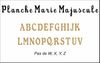 Embellissement Scrap Planche Marie Majuscule Mini en Carton Bois