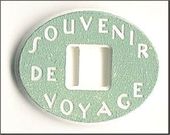 Embellissement Scrap Passe-Ruban Ovale Souvenir de Voyage