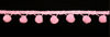 embellissement en français pour le scrapbooking Guirlande de Pompons boules, couleur rose layette