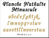 embellissement en français pour le scrapbooking Planche Nathalie Minuscule Mini en Bazzill