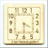 embellissement en français pour le scrapbooking Horloge Carrée, Personnalisée, en Carton bois