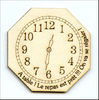 embellissement en français pour le scrapbooking Horloge Hexagone, Personnalisée, en Carton bois