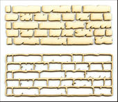 Embellissement Scrap Mur de Larges Briques, en Carton bois