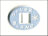 Embellissement Scrap Passe-Ruban Ovale Hiver Blanc