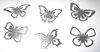 embellissement en français pour le scrapbooking Papillons Ajourés, en Miroir