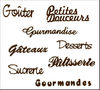 embellissement en français pour le scrapbooking Les Petits Mots du Pâtissier, en Papier Bazzill