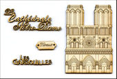 Embellissement Scrap La Cathédrale Notre-Dame et ses petits Mots, en Carton bois