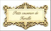 Embellissement Scrap Plaque Parisienne, Personnalisable, en Carton bois