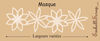 embellissement en français pour le scrapbooking Bordure de Rosaces, de différentes tailles, Masque