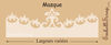 embellissement en français pour le scrapbooking Lisière Baroque, de 2 tailles, Masque