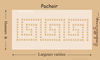 embellissement en français pour le scrapbooking Frise Mosaïque Labyrinthe, de différentes tailles, Pochoir