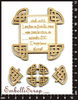 embellissement en français pour le scrapbooking Etiquette Celtique, Personnalisée, en Carton bois 