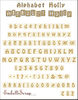 embellissement en français pour le scrapbooking Alphabet Holly Classique en Miroir