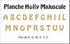 embellissement en français pour le scrapbooking Planche Holly Majuscule Classique en Carton Bois