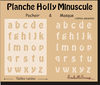 embellissement en français pour le scrapbooking Planche Holly Minus. (PM) Petit en Pochoir