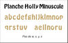 embellissement en français pour le scrapbooking Planche Holly Minuscule Classique en Bazzill