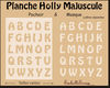 embellissement en français pour le scrapbooking Planche Holly Majus. (PM) Mini en Pochoir