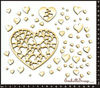 embellissement en français pour le scrapbooking Cœurs de Coeurs, en Carton bois