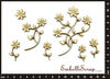 embellissement en français pour le scrapbooking Bouquet de Fleurs Etoilées, en Carton bois