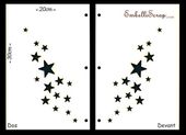 Embellissement Scrap Couverture Mini-album Pluie d'Etoiles, en Carton Epais