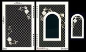 Embellissement Scrap Couverture Mini-album Treillis, en Carton