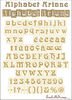 embellissement en français pour le scrapbooking Alphabet Ariane Mini en Papier Imprimé Découpé