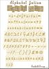 embellissement en français pour le scrapbooking Alphabet Julian Mini en Papier Imprimé Découpé