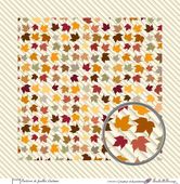 Embellissement Scrap Parterre de feuilles d'automne, Coll. Couleur d'automne