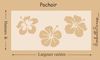 embellissement en français pour le scrapbooking Hibiscus, de différentes tailles, Pochoir