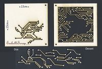 Embellissement Scrap Couverture de Mini-album 15 cm Circuit, en Carton