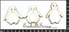 embellissement en français pour le scrapbooking Petits pingouins, en Carton bois