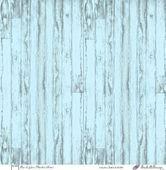 Embellissement Scrap Mur de Planches fines bleues, Coll. Bleu d'hiver