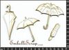 embellissement en français pour le scrapbooking Parapluies, en Carton bois