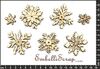 embellissement en français pour le scrapbooking Flocons fleuris, en Carton