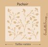 embellissement en français pour le scrapbooking Fond de branchages d'hiver, de différentes tailles, Pochoir