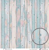 Embellissement Scrap Mur de bois coloré, Coll. Flocons fleuris