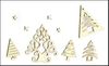 Embellissement Scrap Forêt de Sapins de Noël en carton